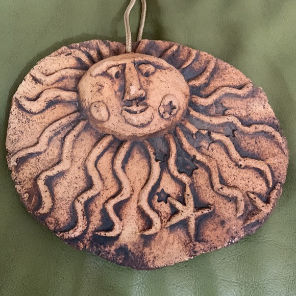 Art Clay Garden Art Sun Face By The Late Dan Ennis Of Portland Or Nwot Poshmark